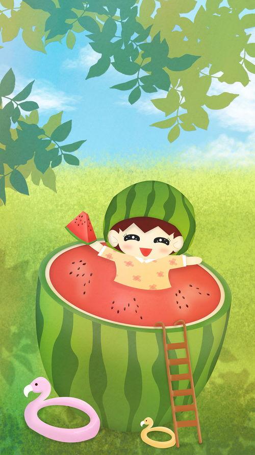 吃瓜插画,揭秘网络热议背后的趣味与真相